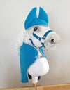 Super Hobby Horse - Hobby Horse A4 ja A5 setti: fleecehuopa + korvalaput - turkoosi