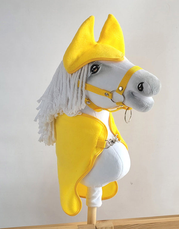 Super Hobby Horse - Hobby Horse A4 ja A5 -setti: fleecehuopa ja korvalaput, keltainen