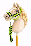 Super Hobby Horse - Hobby Horse A3 -riimusetti mustalla karvalla ja naruriimulla neonvihreä/musta