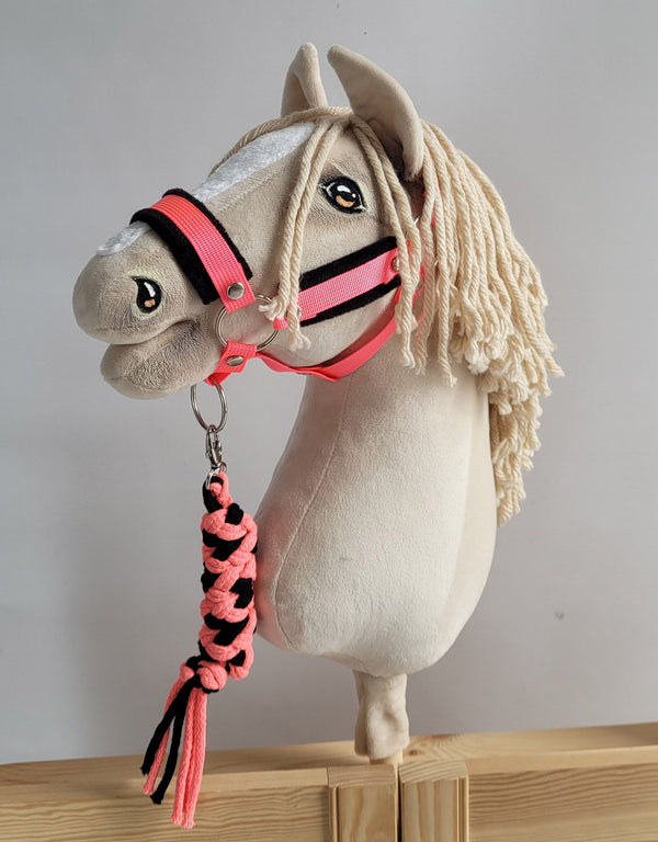 Super Hobby Horse - Hobby Horse -riimunnaru kaksinkertaisesta nyöristä neonpinkki/musta