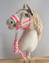 Super Hobby Horse - Hobby Horse -riimunnaru kaksinkertaisesta nyöristä neonvaaleanpunainen/valkoinen