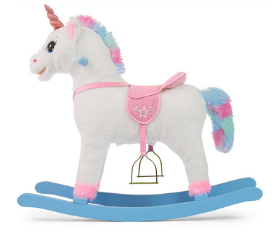 Ruusukultainen Lasten Pehmounicorn-patsas