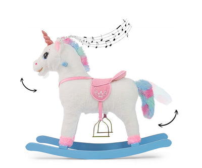 Ruusukultainen Lasten Pehmounicorn-patsas