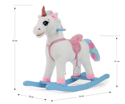 Ruusukultainen Lasten Pehmounicorn-patsas