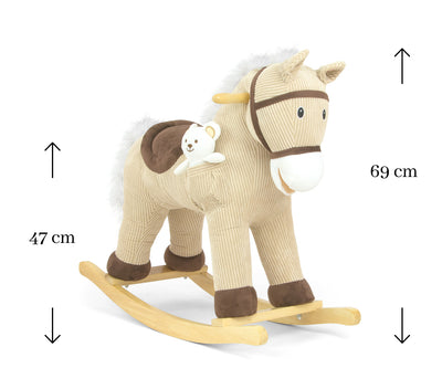 Pehmustettu Beige Pehmoleluhevonen
