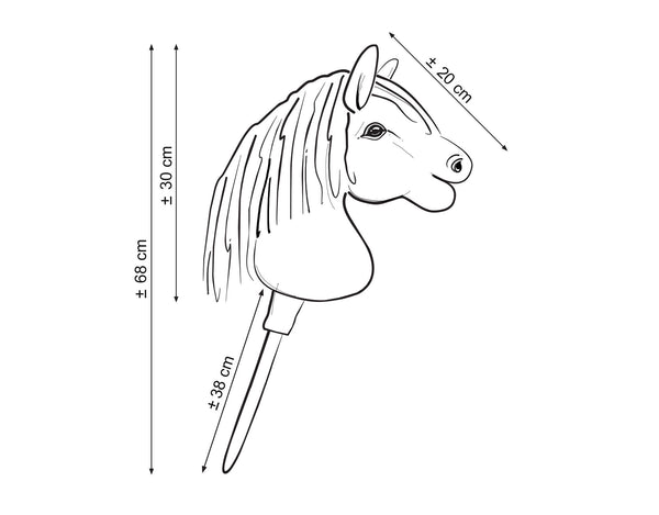 Super Hobby Horse - Super Hobby Horse Premium keppihevonen ruskea leopardikuvio ruskealla harjalla A4