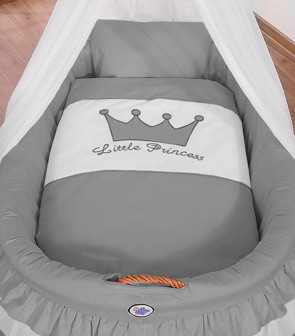 My Sweet Baby - Pajuinen Mooseskori verhoiltu kehto - Little Prince antrasiitti