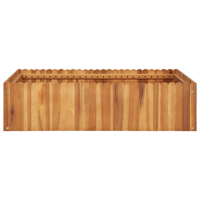 Korotettu kukkalaatikko 100x100x25 cm täysi akaasiapuu - Vuodevaatteet
