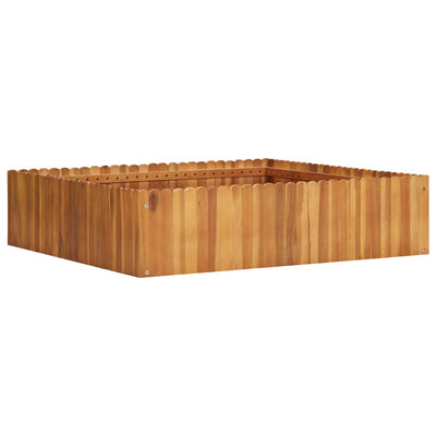 Korotettu kukkalaatikko 100x100x25 cm täysi akaasiapuu - Vuodevaatteet