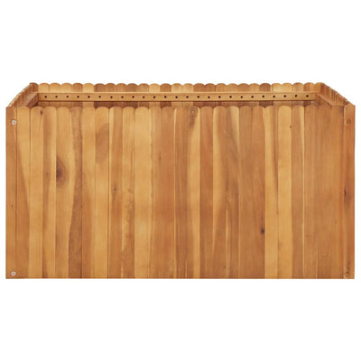 Korotettu kukkalaatikko 100x100x50 cm täysi akaasiapuu - Vuodevaatteet