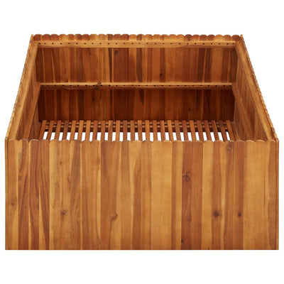 Korotettu kukkalaatikko 100x100x50 cm täysi akaasiapuu - Vuodevaatteet