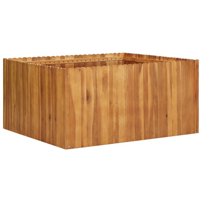 Korotettu kukkalaatikko 100x100x50 cm täysi akaasiapuu - Vuodevaatteet