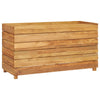 Korotettu kukkalaatikko 100x40x55 cm kierrätetty tiikki/teräs - Vuodevaatteet