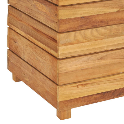 Korotettu kukkalaatikko 100x40x55 cm kierrätetty tiikki/teräs - Vuodevaatteet