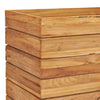 Korotettu kukkalaatikko 100x40x55 cm kierrätetty tiikki/teräs - Vuodevaatteet