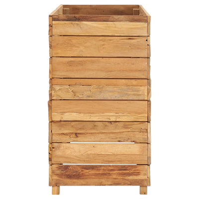 Korotettu kukkalaatikko 100x40x72 cm kierrätetty tiikki/teräs - Vuodevaatteet