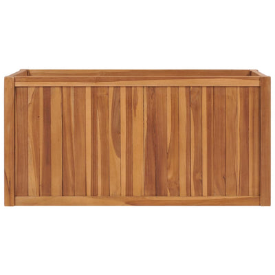 Korotettu kukkalaatikko 100x50x50 cm täysi tiikki - Vuodevaatteet