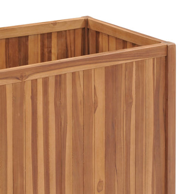 Korotettu kukkalaatikko 100x50x70 cm täysi tiikki - Vuodevaatteet