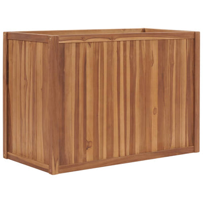 Korotettu kukkalaatikko 100x50x70 cm täysi tiikki - Vuodevaatteet