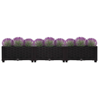 Korotettu kukkalaatikko 120x40x23 cm polypropeeni - Vuodevaatteet