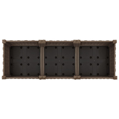 Korotettu kukkalaatikko 120x40x23 cm polypropeeni - Vuodevaatteet