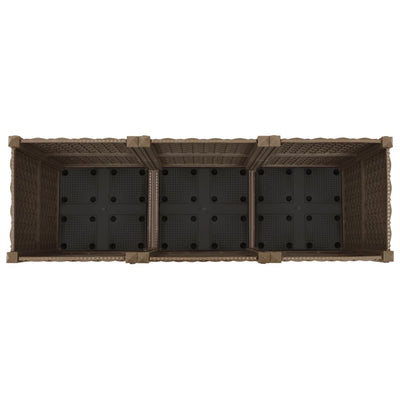 Korotettu kukkalaatikko 120x40x38 cm polypropeeni - Vuodevaatteet