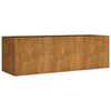 Korotettu kukkalaatikko 120x40x40 cm Corten teräs - Vuodevaatteet