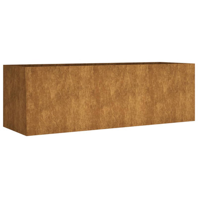 Korotettu kukkalaatikko 120x40x40 cm Corten teräs - Vuodevaatteet
