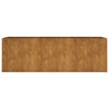 Korotettu kukkalaatikko 120x40x40 cm Corten teräs - Vuodevaatteet