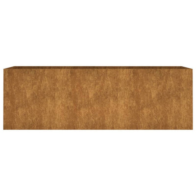 Korotettu kukkalaatikko 120x40x40 cm Corten teräs - Vuodevaatteet