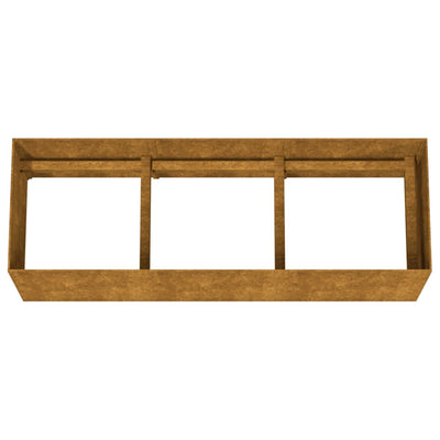 Korotettu kukkalaatikko 120x40x40 cm Corten teräs - Vuodevaatteet