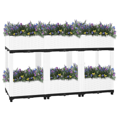 Korotettu kukkalaatikko 120x40x71 cm polypropeeni - Vuodevaatteet