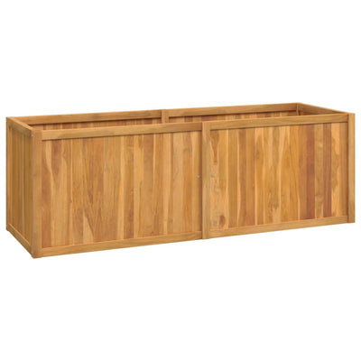 Korotettu kukkalaatikko 150x50x50 cm täysi tiikki - Vuodevaatteet