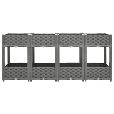 Korotettu kukkalaatikko 160x40x71 cm polypropeeni - Vuodevaatteet