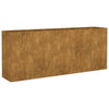 Korotettu kukkalaatikko 200x40x80 cm Corten teräs - Vuodevaatteet