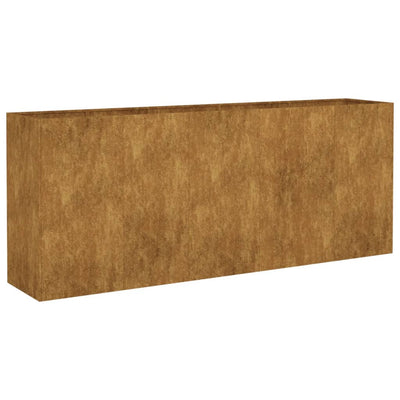 Korotettu kukkalaatikko 200x40x80 cm Corten teräs - Vuodevaatteet