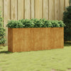 Korotettu kukkalaatikko 200x40x80 cm Corten teräs - Vuodevaatteet