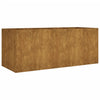 Korotettu kukkalaatikko 200x80x80 cm Corten teräs - Vuodevaatteet