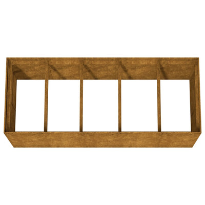 Korotettu kukkalaatikko 200x80x80 cm Corten teräs - Vuodevaatteet