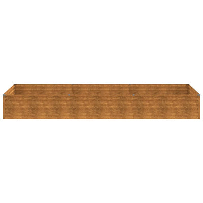 Korotettu kukkalaatikko 291x100x36 cm Corten teräs - Vuodevaatteet