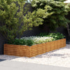 Korotettu kukkalaatikko 291x100x36 cm Corten teräs - Vuodevaatteet