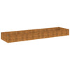 Korotettu kukkalaatikko 387x100x36 cm Corten teräs - Vuodevaatteet