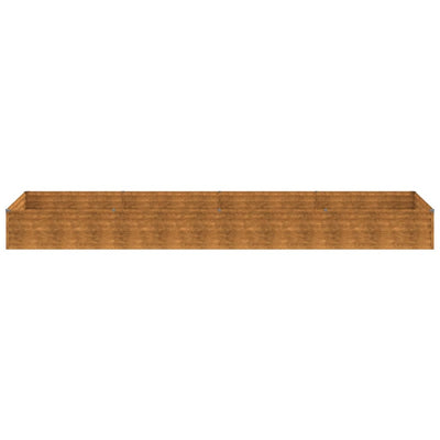 Korotettu kukkalaatikko 387x100x36 cm Corten teräs - Vuodevaatteet