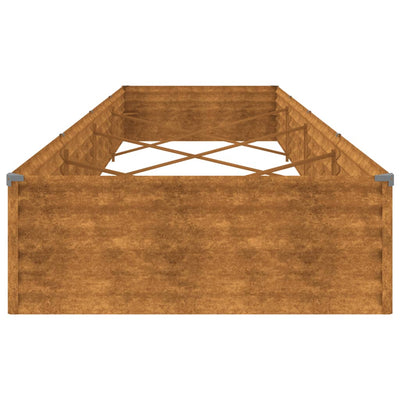 Korotettu kukkalaatikko 387x100x36 cm Corten teräs - Vuodevaatteet