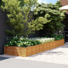 Korotettu kukkalaatikko 387x100x36 cm Corten teräs - Vuodevaatteet