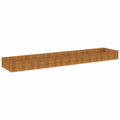 Korotettu kukkalaatikko 482x100x36 cm Corten teräs - Vuodevaatteet