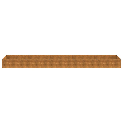 Korotettu kukkalaatikko 482x100x36 cm Corten teräs - Vuodevaatteet
