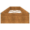 Korotettu kukkalaatikko 482x100x36 cm Corten teräs - Vuodevaatteet