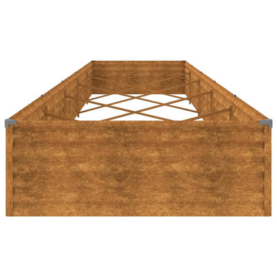 Korotettu kukkalaatikko 482x100x36 cm Corten teräs - Vuodevaatteet