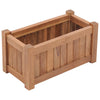 Korotettu kukkalaatikko 50x25x25 cm täysi tiikki - Vuodevaatteet